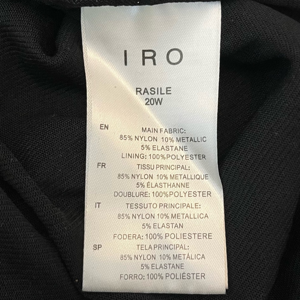 NWT IRO Rasile Metallic Dress Long Sleeve Black Gold Size Size 34 - Picture 12 of 13